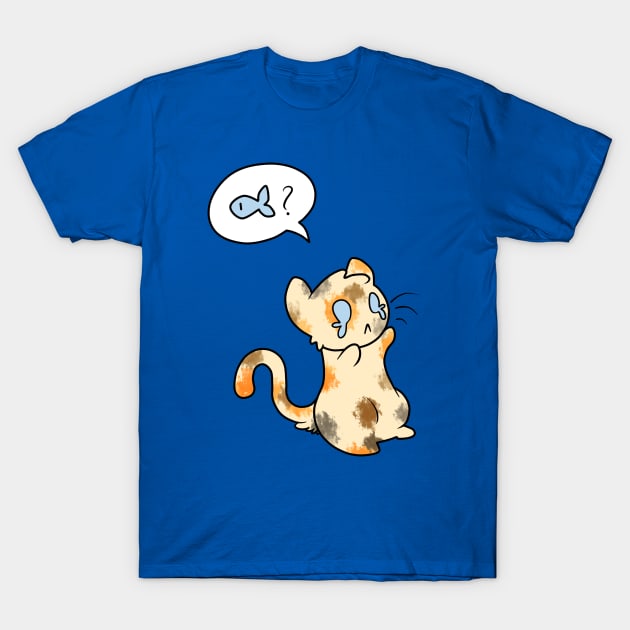 Fishy? (Calico) T-Shirt by NivRyo